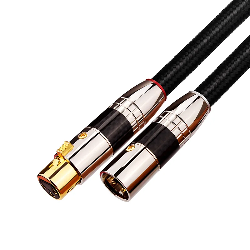 Hi-End 7N OCC + Verzilverd XLR Man-vrouw Gebalanceerde Audio Kabel 3Pin Jack Verlengkabel voor microfoon Versterker