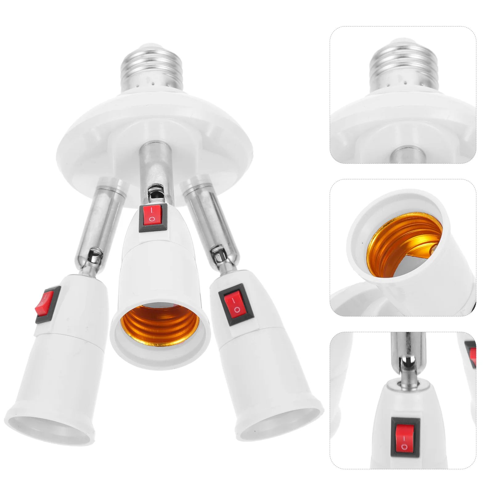 Bulb Changer High Ceiling Lamp Adapter E27 Street Light Socket Splitter Extender