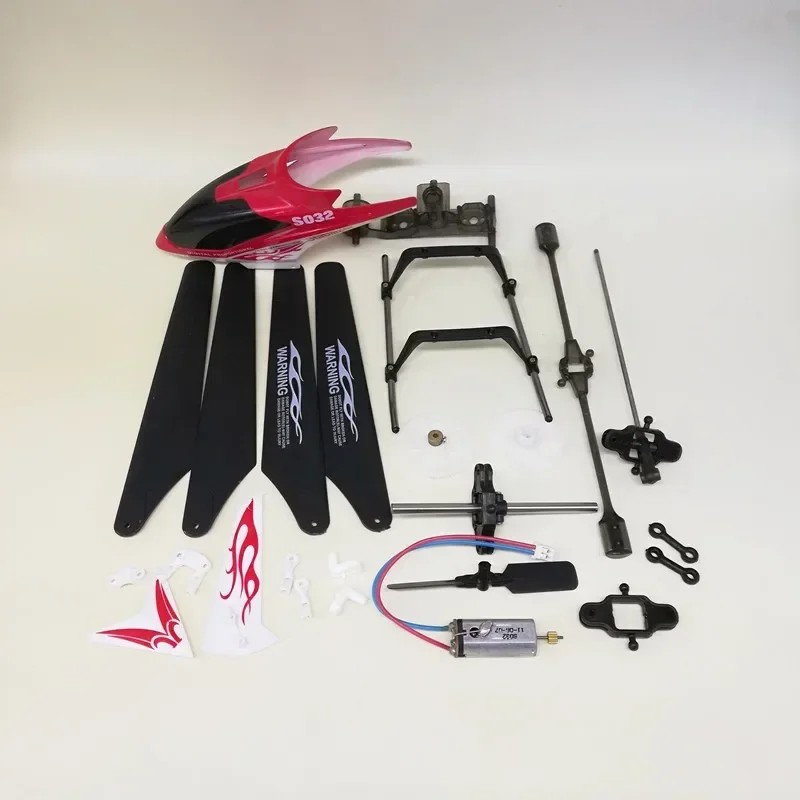 Original Syma S032G Helicopter Spare Part S032G Head Cover Canopy Blades Flybar Connect Buckle Motor Gear Shaft etc.