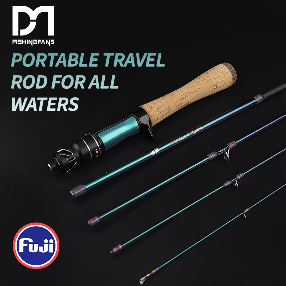 Fishingfans 1.55-1.8m  5'2''-6' UL Cork Handle FUJI O GUIDE 1-8g Fishing Carbon UL ultralight Travel Portable Rod