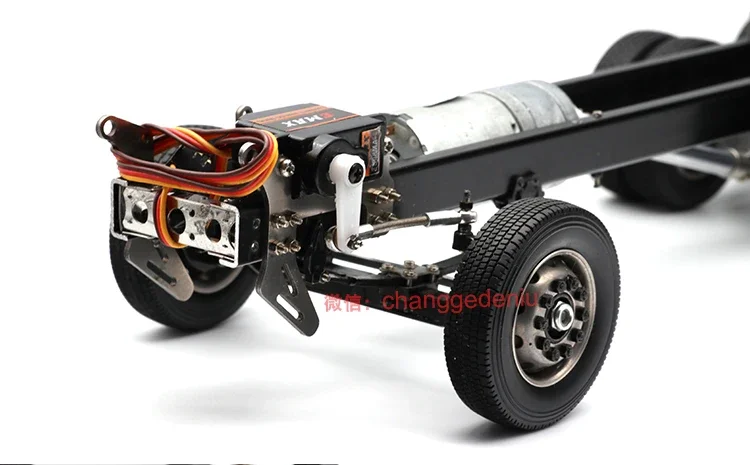 Imagem -04 - Caminhão Pesado Lama Cabeça Girando Eixo Dianteiro de Metal Modificação Estática rc Controle Remoto Eixo Modelo de Montagem 1:24