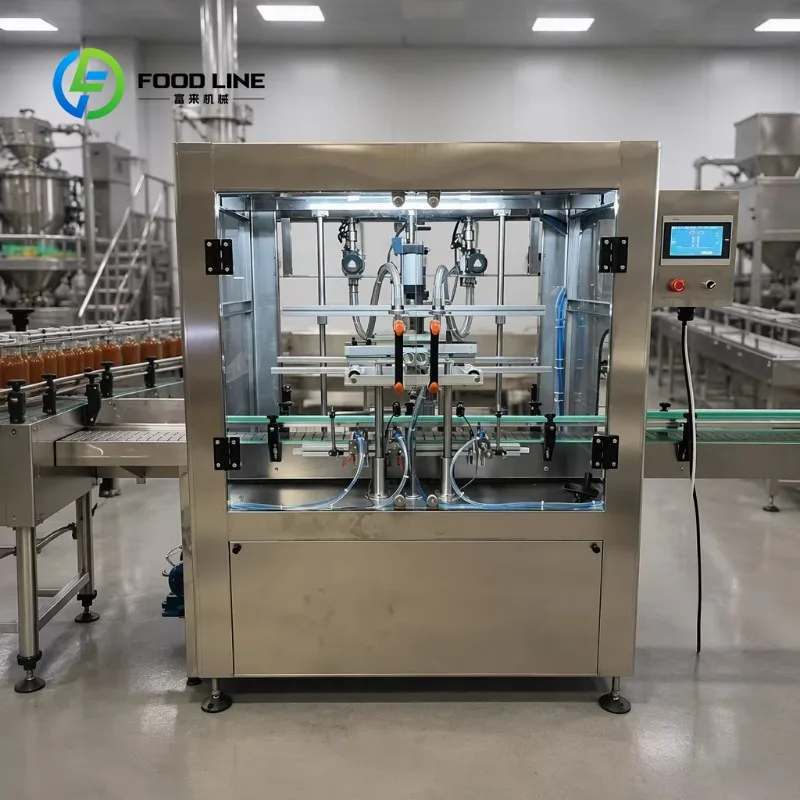 Customized multi‑material liquid bottling unit automatic bottle filling machine sealed safety cabinet for sauce juice workshop