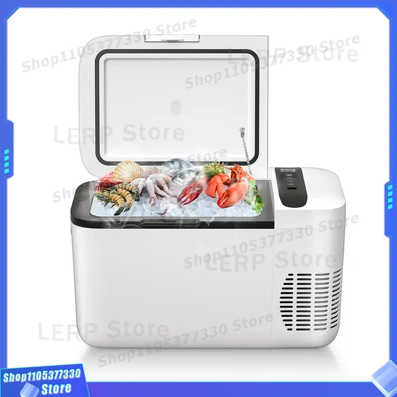 22L Portable Car Refrigerator Compressor Cooler Freezer 12V 24V 220V APP Control LED Display Compact Plastic Design for