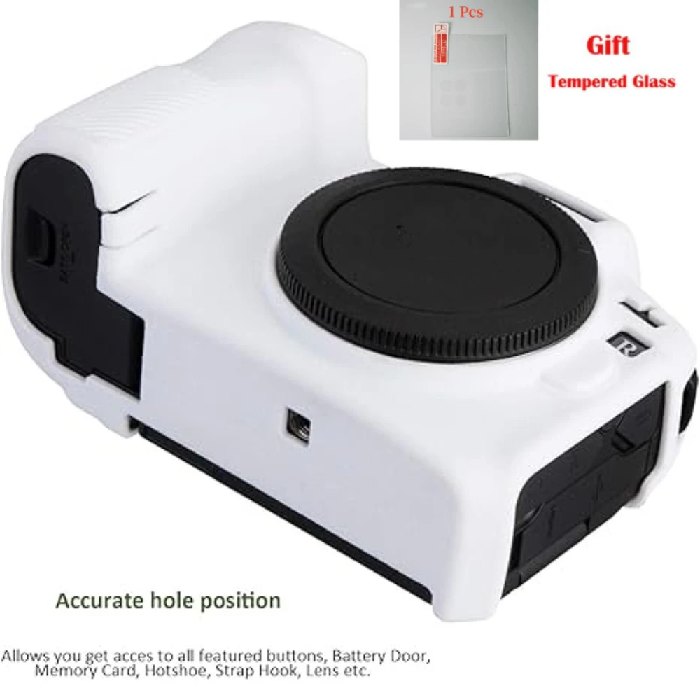

For Canon EOS R Protective cover Silicone Case camera bag High Quality camera bag + free tempered film