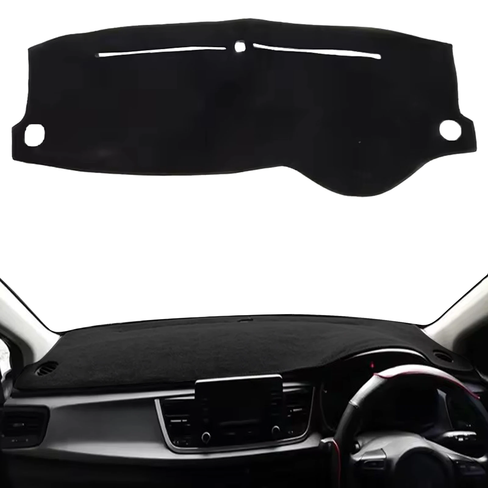 kia-rio-yb-2017-2018-2024-車のダッシュボードカバーサンシェードノンスリッププロテクターダッシュマットインテリア装飾パッドアクセサリー
