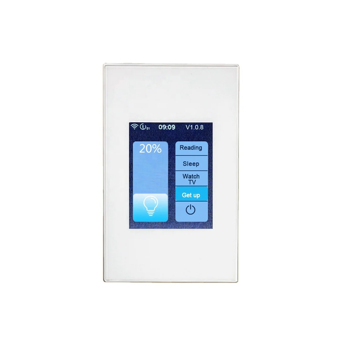 New Design   DIY button name Alexa Voice Control Led light Touch Screen Dimmer Light Switch