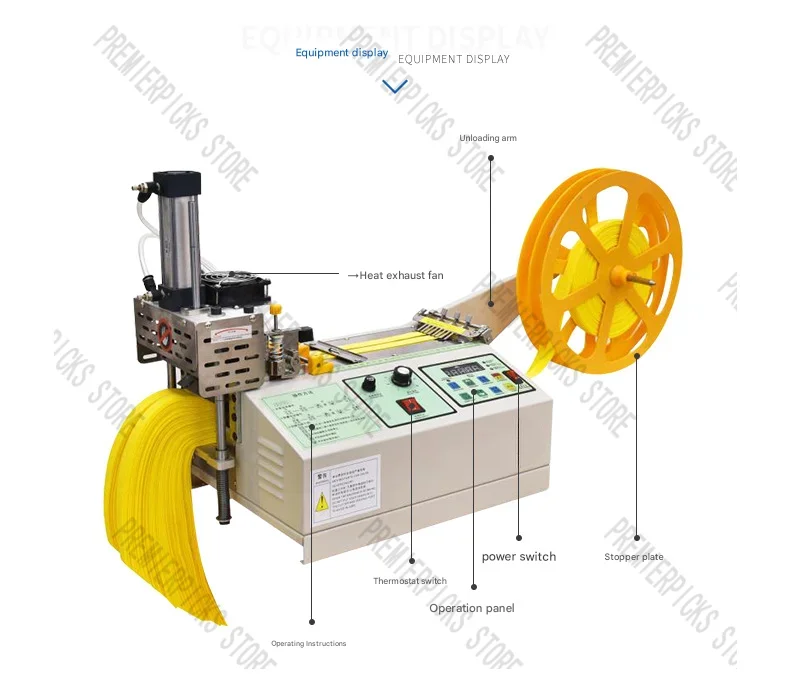 뜨겁고 차가운 자동 수신 절단기, 리본 벨크로 단조 벨트 브레이킹
