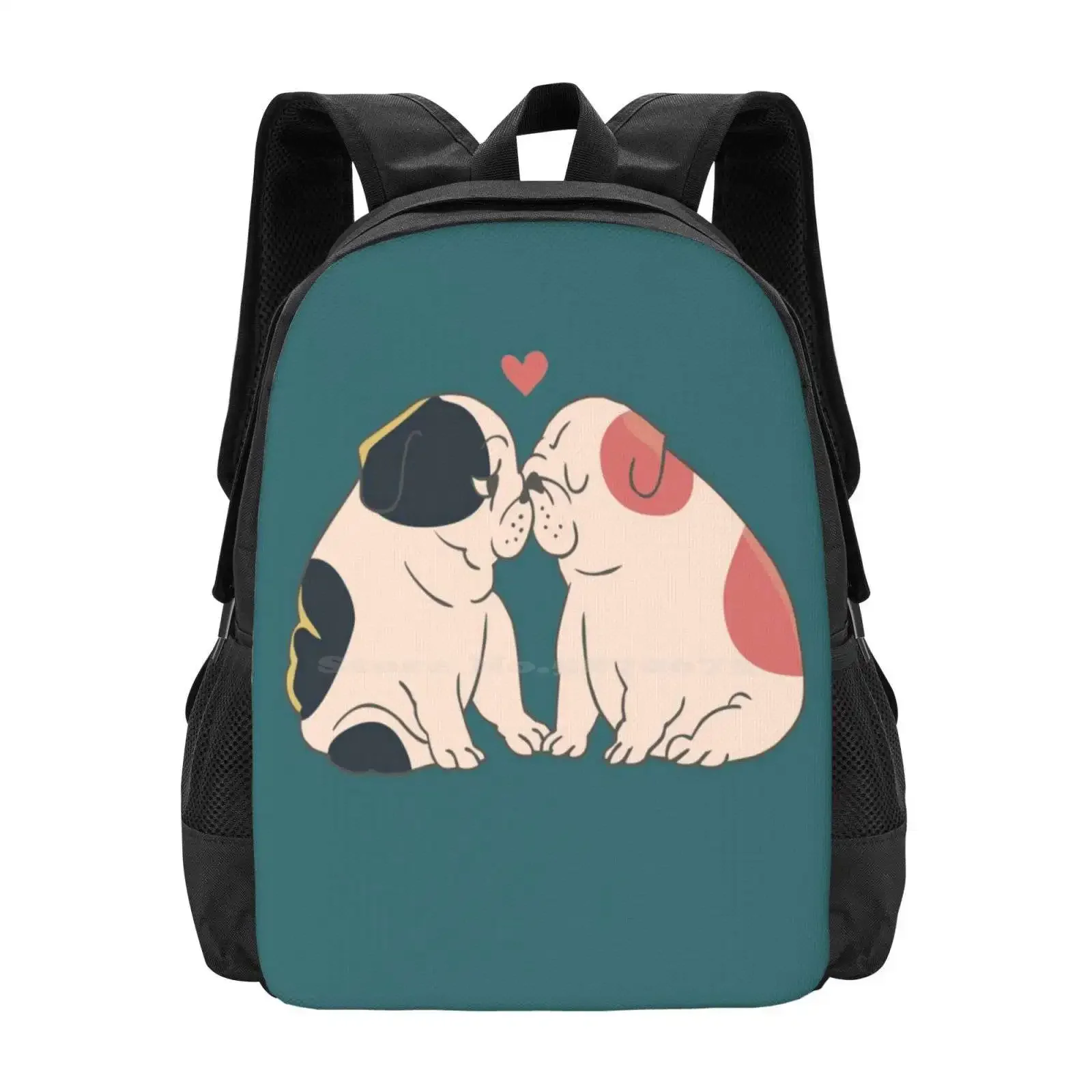 الإنجليزية البلدغ القبلات رائجة البيع المدرسية على ظهره حقائب الموضة تقبيل الإنجليزية البلدغ جرو الإنجليزية البلدغ الحب #1