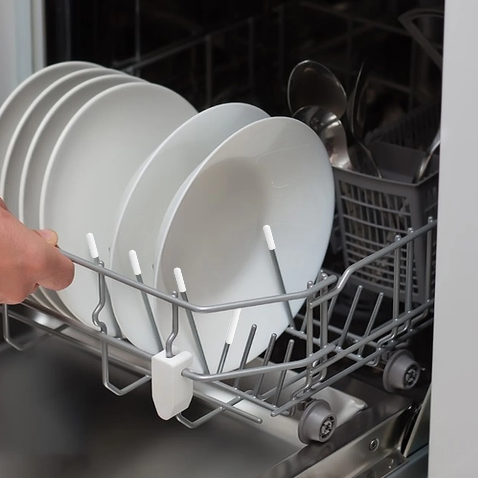 200 Uds. Cubiertas de punta para estante de lavavajillas, Kit de reparación de goma Universal, protege los estantes, previene el óxido, arañazos, fácil de instalar