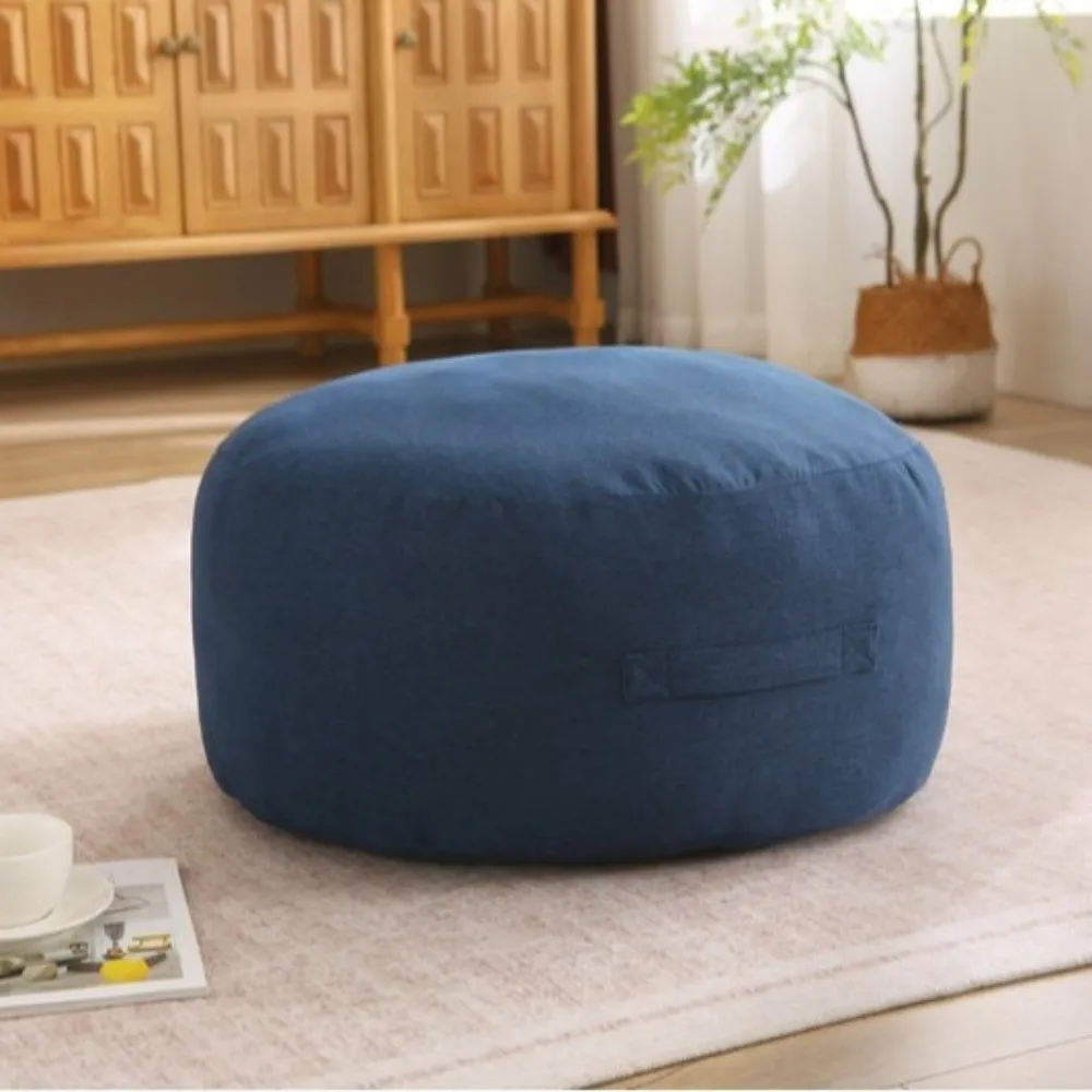 Large Capacity Round Seat Cushion Cover Large Opening Multi Color Unstuffed Cushion Cover Polyester Fiber Sofa Stool Cover