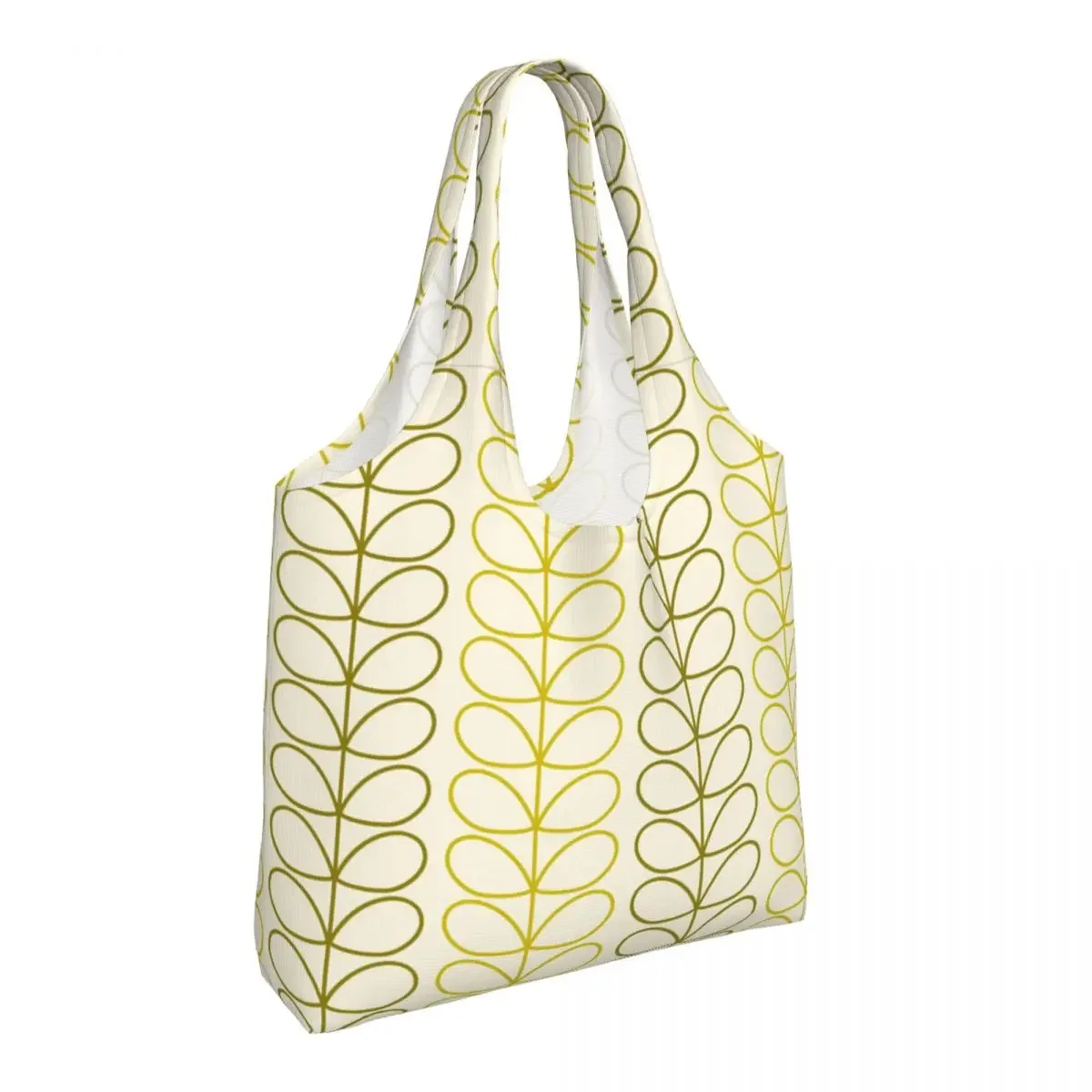 Custom Orla Kiely Linear Stem Multi Groceries Shopping Bags  Canvas Shopper Tote Shoulder Bags Large Capacity Washable Handbag