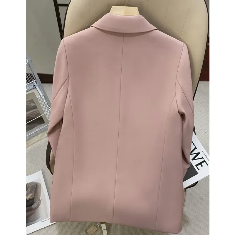 Literary Retro Double Breasted Suit Jacket Loose Coat Autumn New Suit