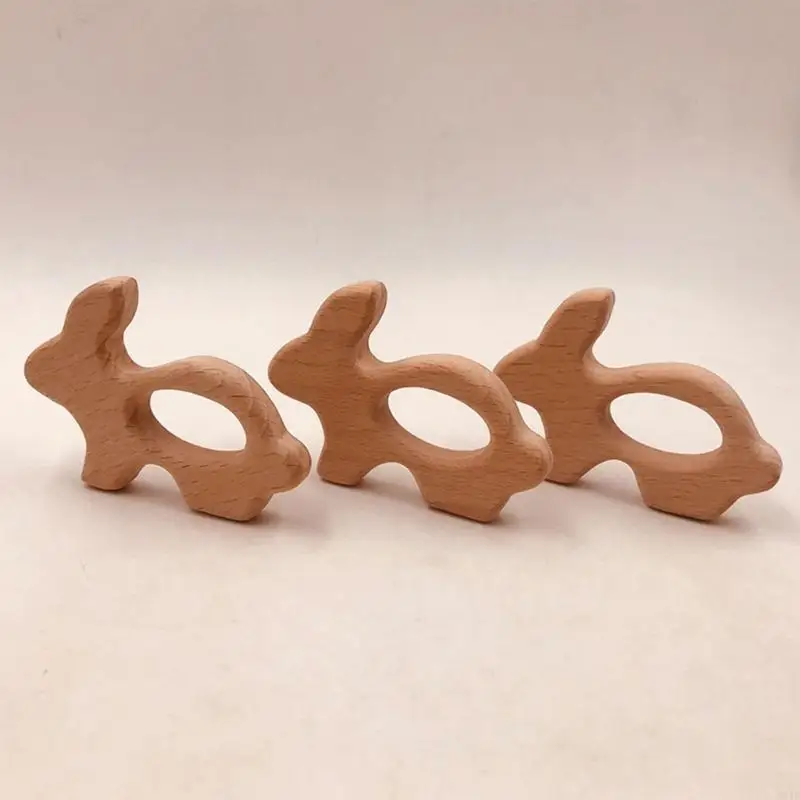 

Beech Rattle Teether Animal Teething Toy for Newborn Toddler Stroller Crib Accessories Baby Soother Toy