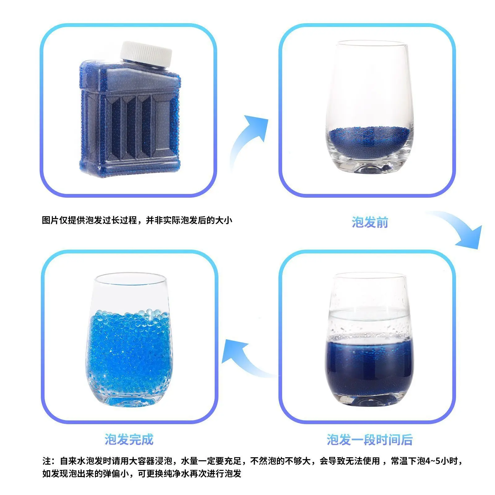 HOTHot 100000 7-8mm Blaster Gel Gun Ammo For Glock Pistol Toy Guns Water Ball Beads Ak47 Gelblast M416