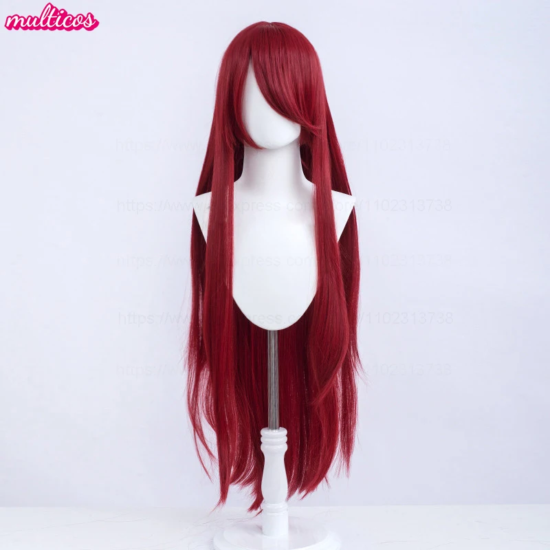 Hochwertige Anime 100 cm lange gerade Cosplay-Perücke Schwarz Weiß Rot Rosa Braun Gold Blau Blond Lila Hitzebeständige Haarperücken