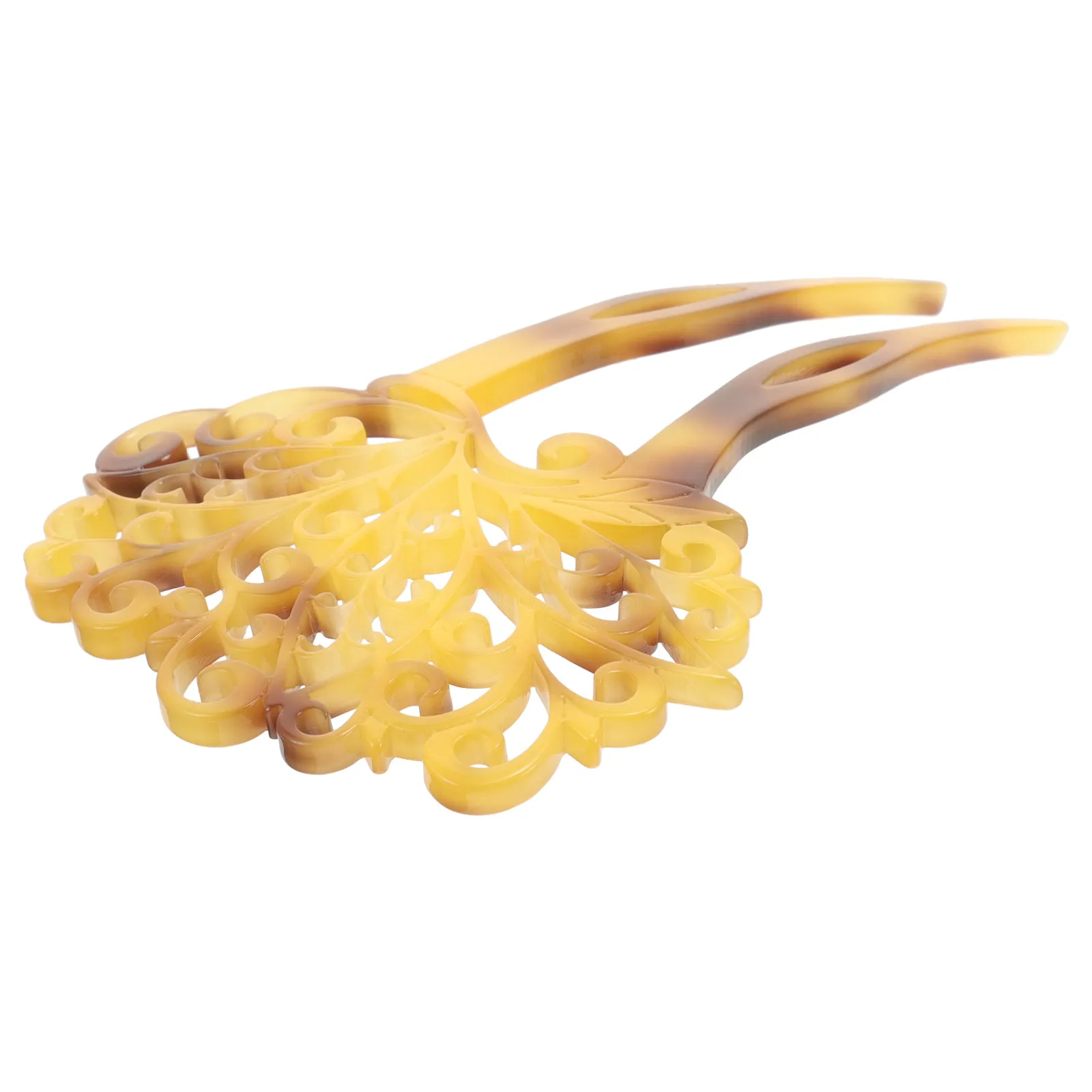 

Peacock Fan Hairpin Durable Acrylic Hair Fork Unique Shape Elegant for Updo Buns Chinese Hair Accessories Hairpins