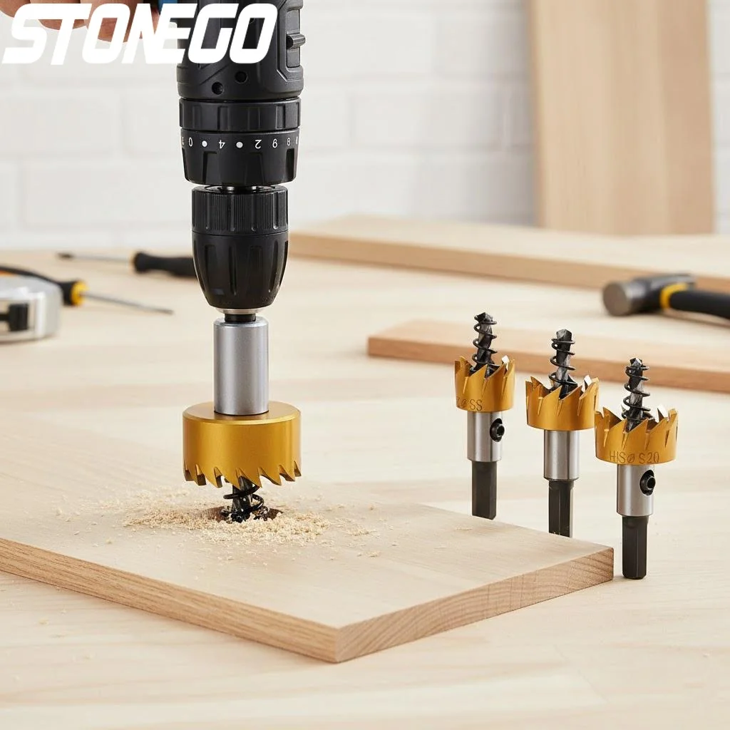 

5Pcs HSS Hole Saw Drill Bit Set High Speed Steel Cutter Kit for Metal Wood Cutting 16mm 18mm 20mm 25mm 30mm Professional Tools