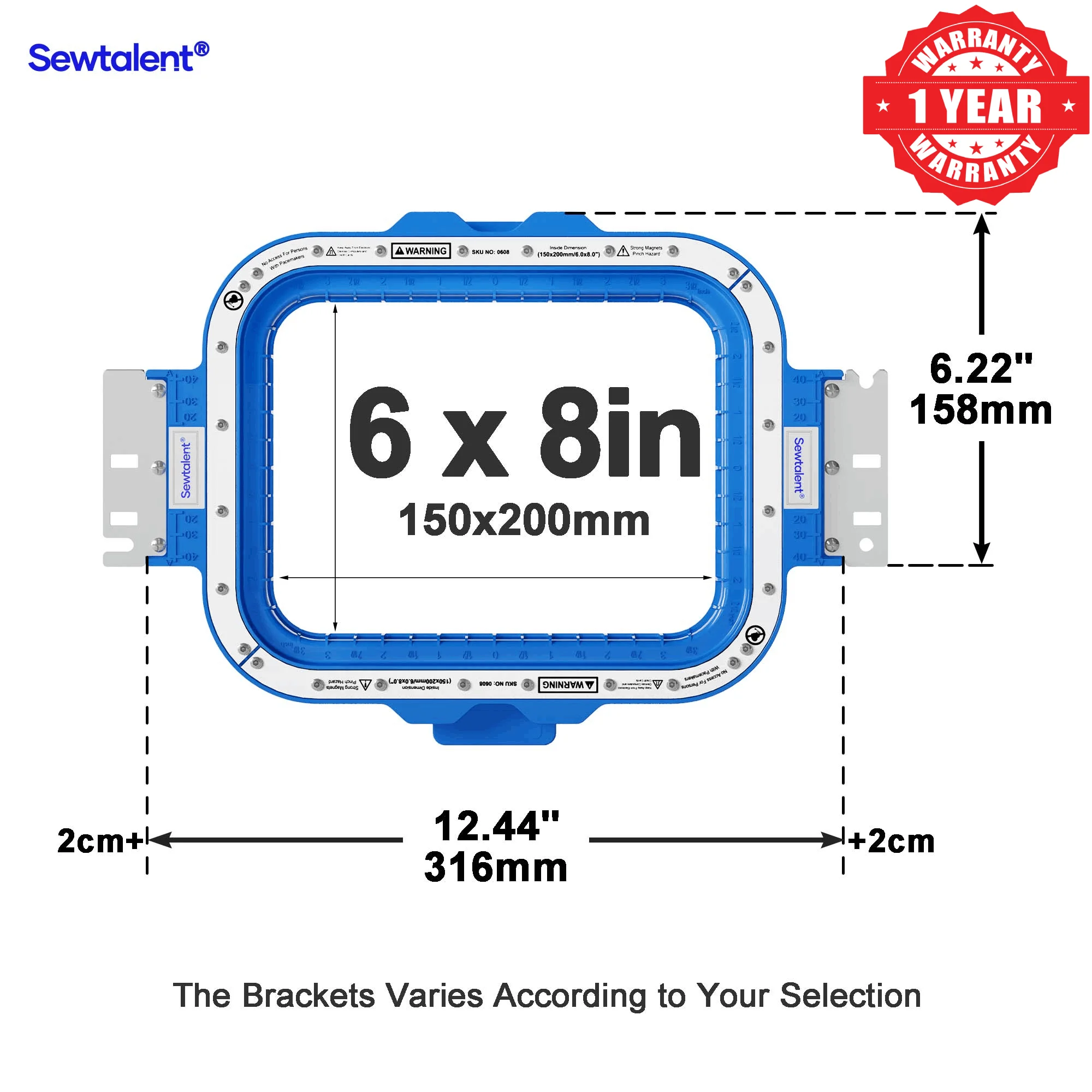 Sewpassion-Magnetic Mighty Hoop Frame, Embroidery Hoops for ZSK Sprint 5 6 7 Embroidery Machines