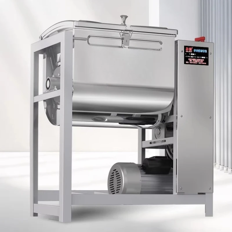 Commercial Dough Mixer: Fully Automatic Stainless Steel Kneading Mixing Machine Large Capacity Dough Whipping Machine JT40