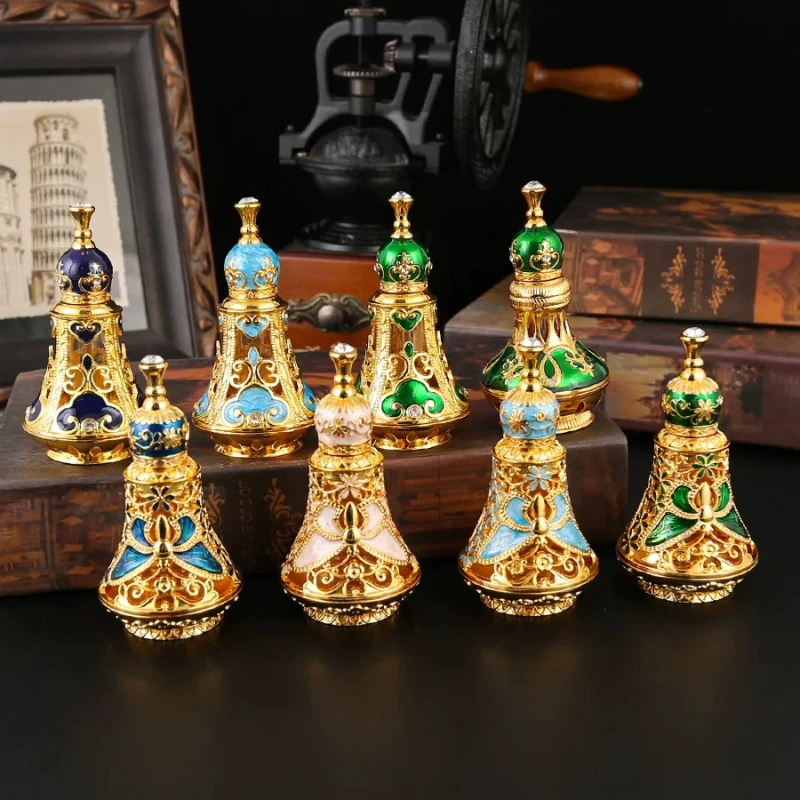 Style glass perfume sub-bottling beautifully decorated Dubai Arabian essential oil bottle empty bottle perfume