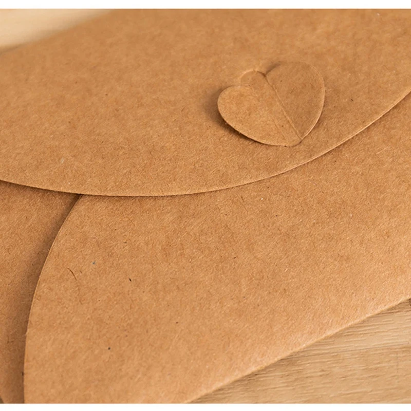 100Pcs Kraft Mini Envelopes Brown Kraft Envelopes For Gift Cards And Business Cards 17.5X11cm