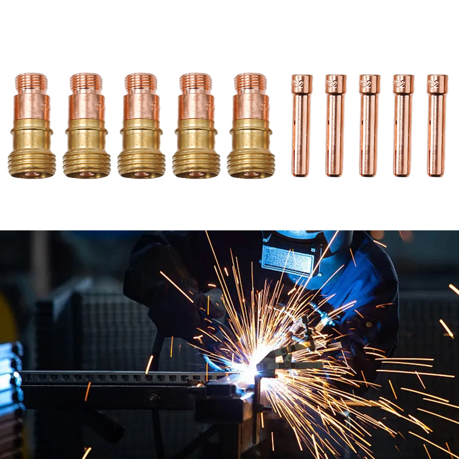 

Collet Kit Welding TIG 17GL332 10N24S 3/32 &TIG Accessories Parts DB SR WP 17 18 26 Metalworking Pratical Nice