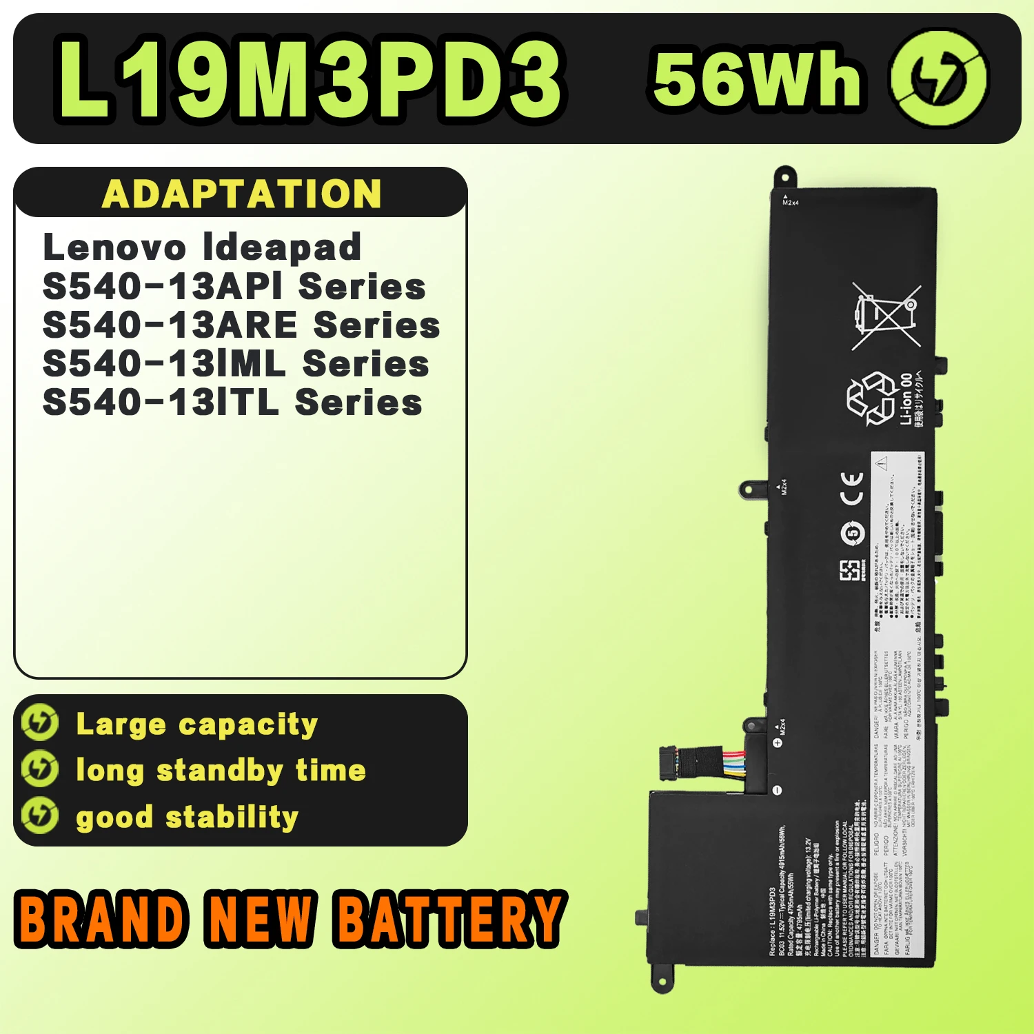 

Аккумулятор для ноутбуков Lenovo L19M3PD3 L19D3PD3 L19L3PD3 IdeaPad S540-13API 13ARE 13IML 13ITL