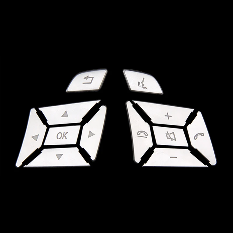 Steering Wheel Button Switch Trim Cover Sticker For Mercedes Benz A B C E Ml Gl Cla Gla Glk Sl Slk Class W176 W246 W212 W204