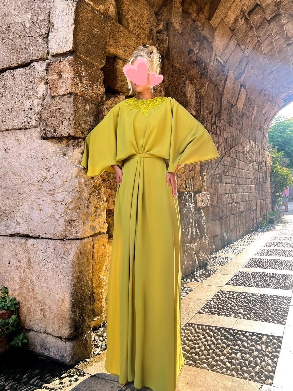 

Oisslec Dress Elegant Vintage Sweet Yellow Appliqués Simple New Customized Formal Occasion Prom Dress Evening Party Gowns