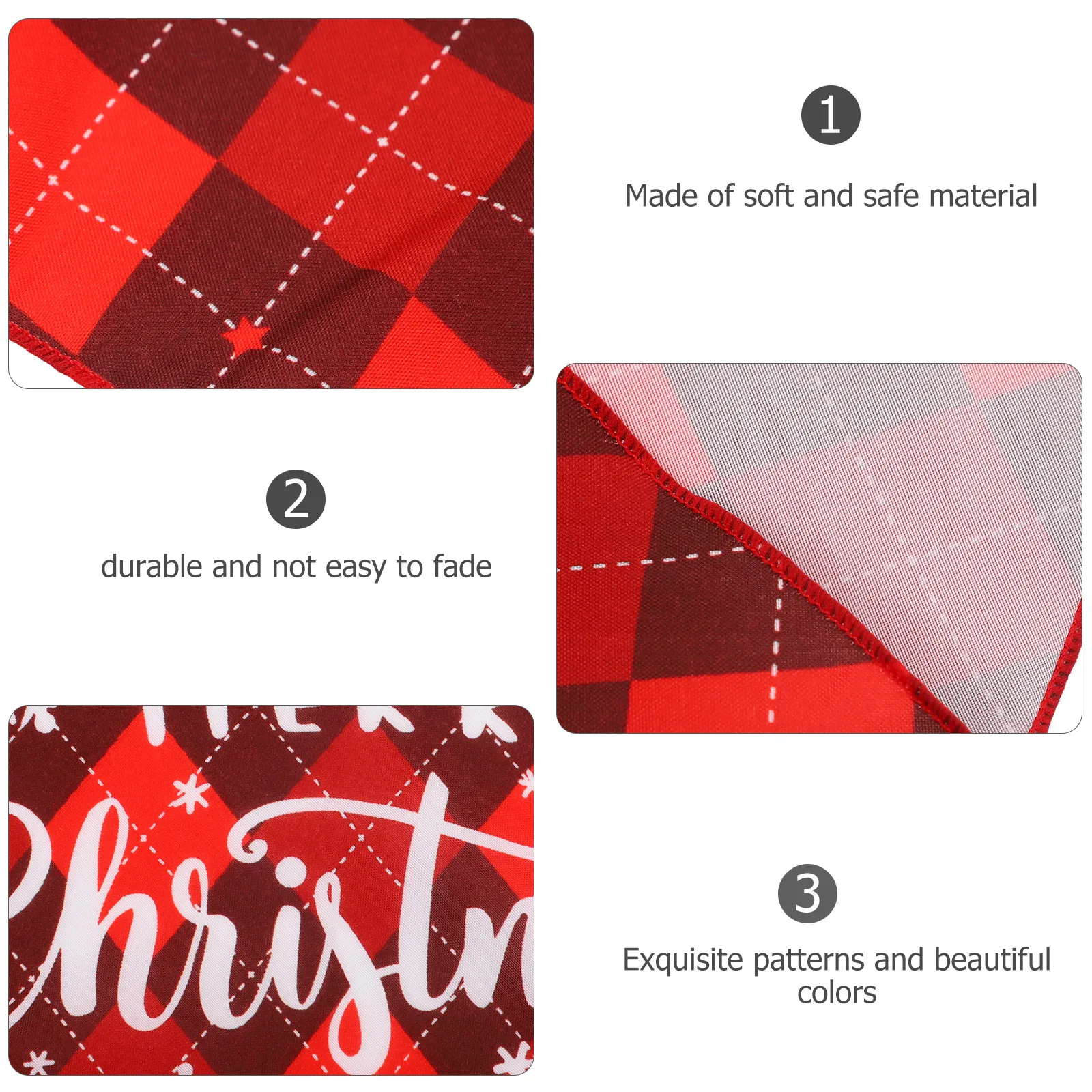 

Christmas Dog Saliva Towel Soft Triangle naments Washable B for Cats Dogs Xmas Scarf Accessories Pet Decorative Breathable