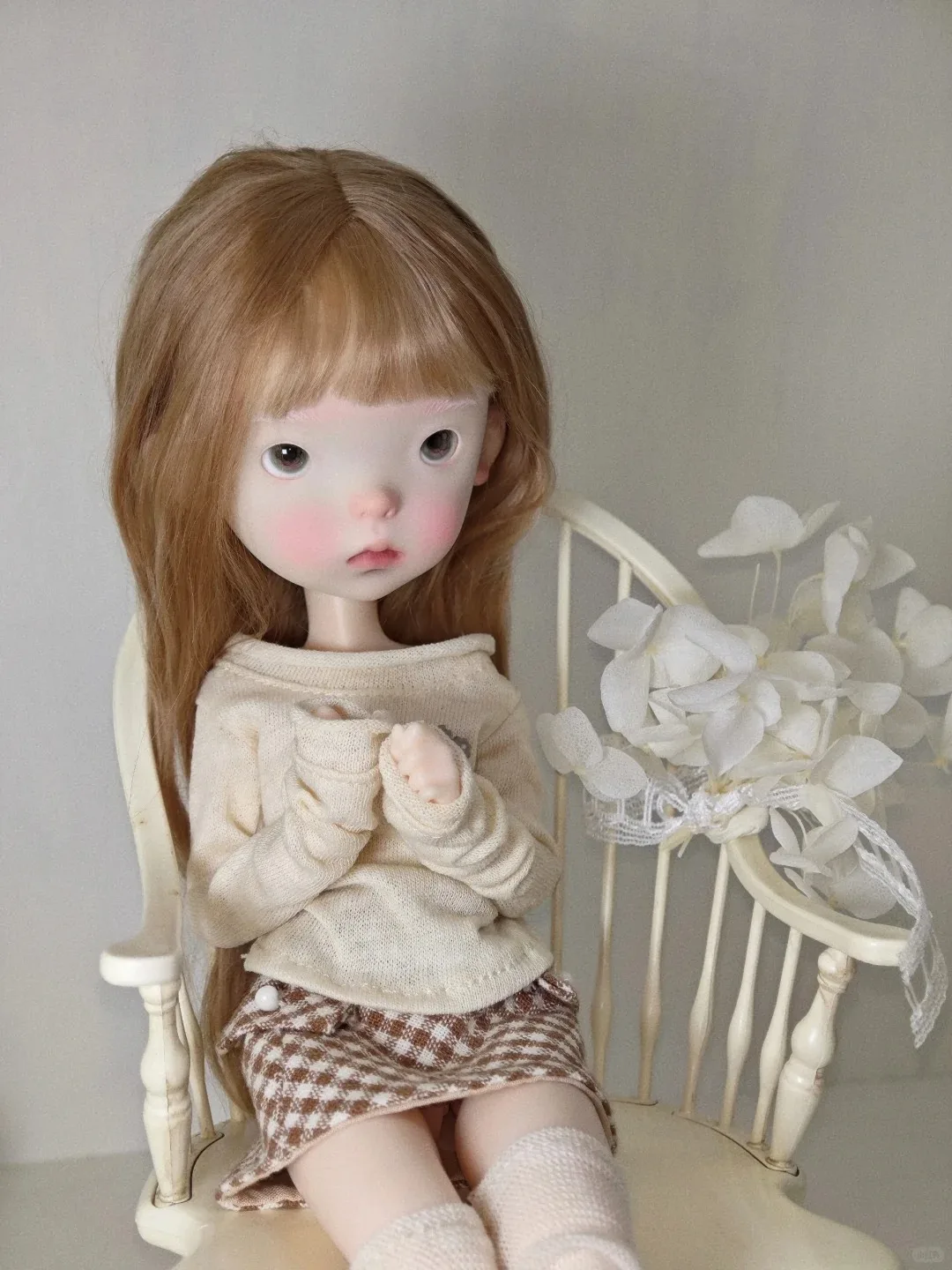 

New SD BJD Doll 1/6 Special Body 26cm landoudou Blue Bean Cute Little Cloth Girl Solid Resin Naked Doll Makeup Gift