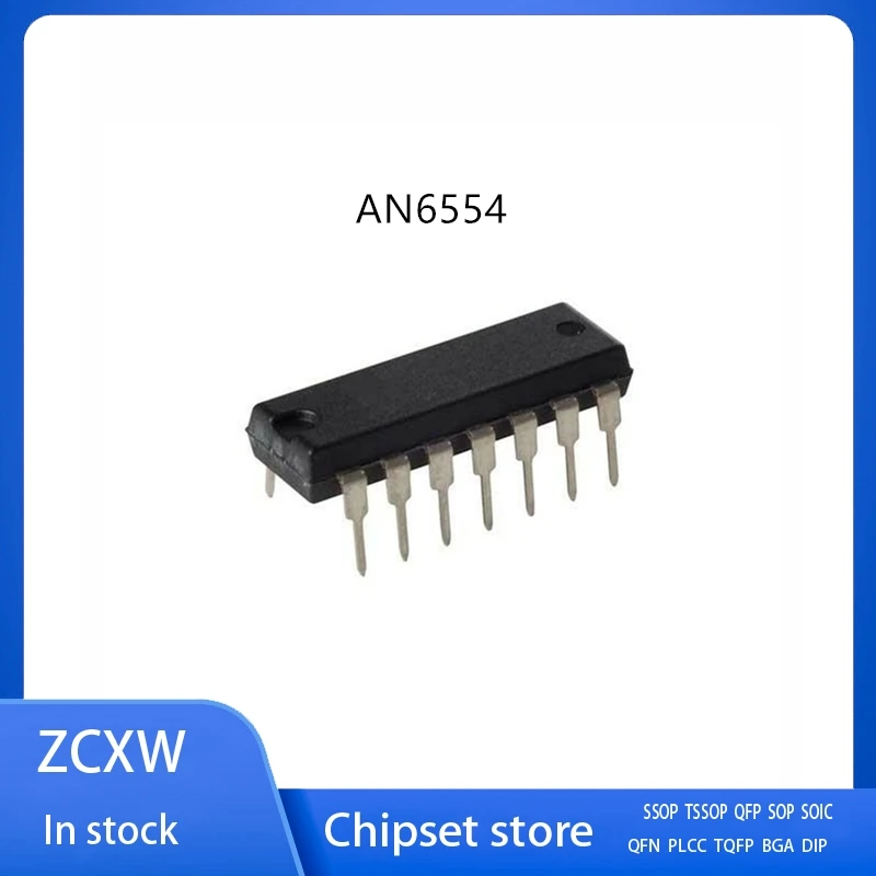 10Pcs/Lot   AN6554   DIP14