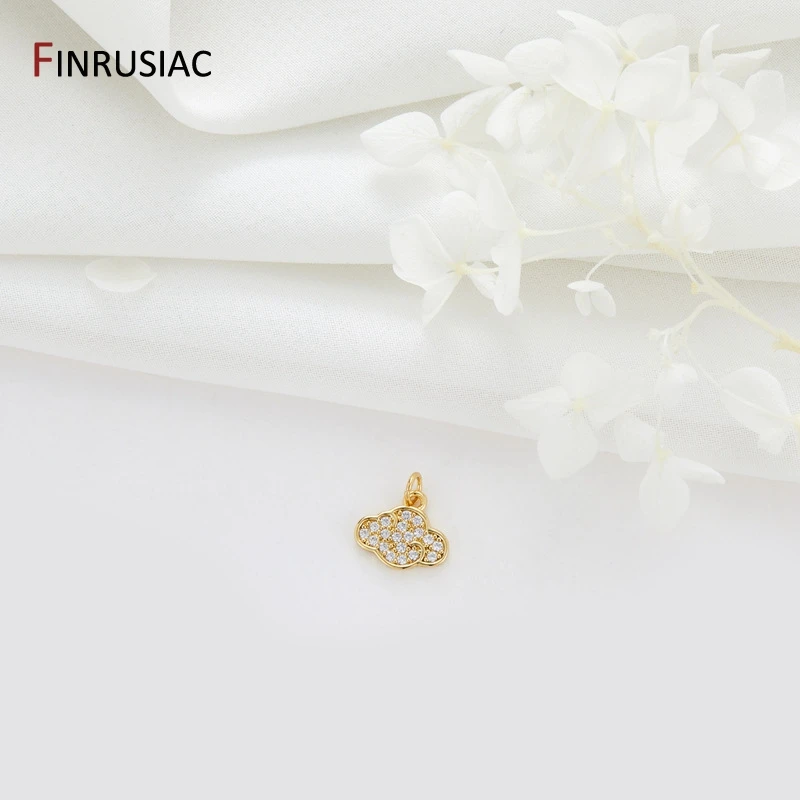 14K Gold Plated Brass Metal With Zircon Evil Eye Snake Heart Charms Pendants For Necklace Earrings Jewelry Making