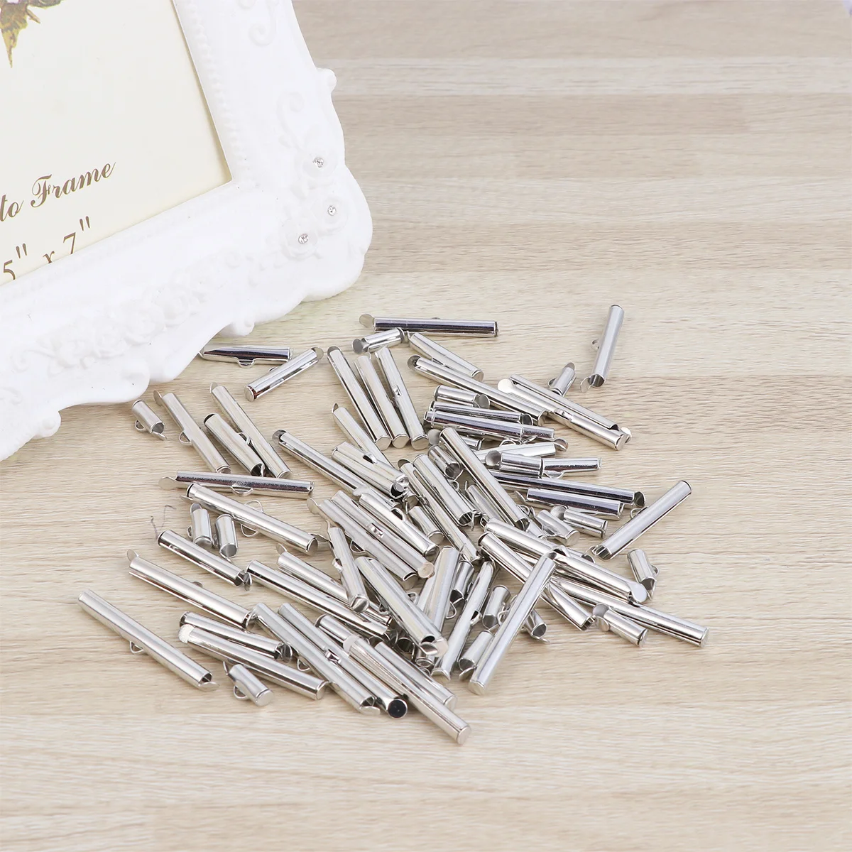 100Pcs Style Brass Tube Spacer Beads DIY Jewelry Making Accessories Earrings Bracelets Necklaces Handmade Craft