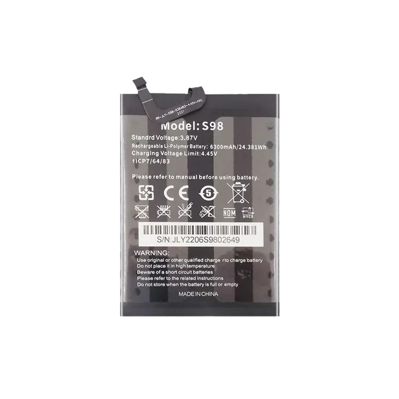 6300mAh Replacement Battery For Oukitel WP20 phone s98