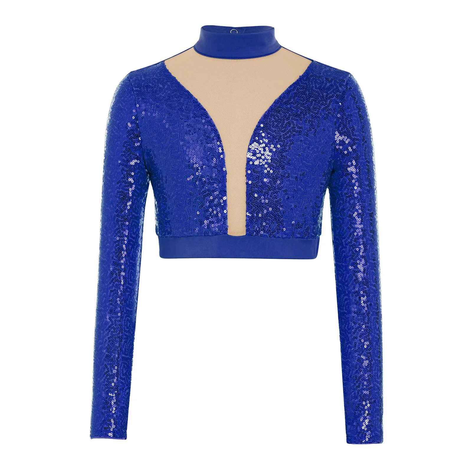 T-shirt Children Sparkly Dancewear Streetwear Fashion Kids Crop Tops for Girls Sequins Street Carnival Jazz Dance Costumes