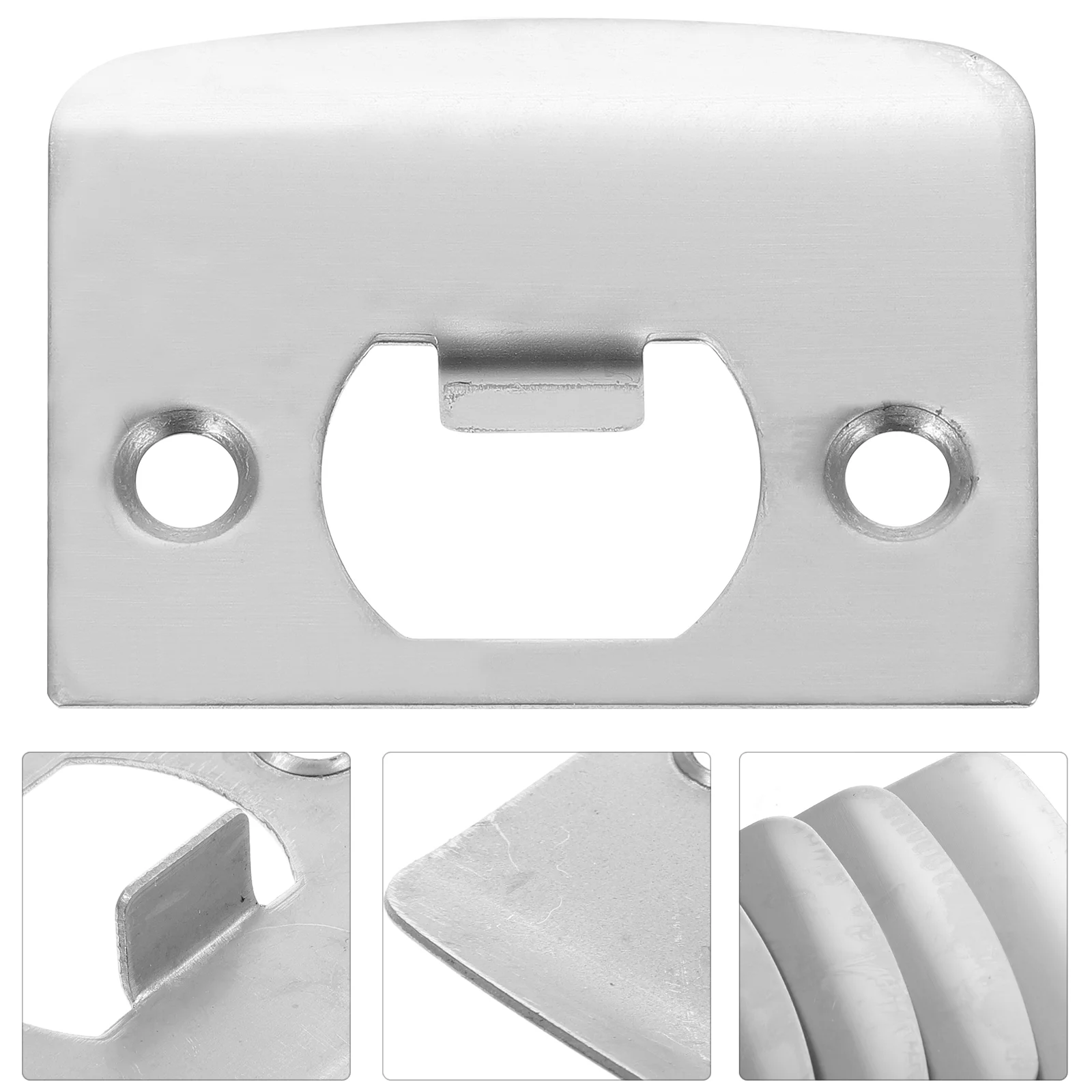 Exterior Knobs Lock Tongue Buckle Door Lever Handle Stainless Steel Plate Covers Deadbolt Plates