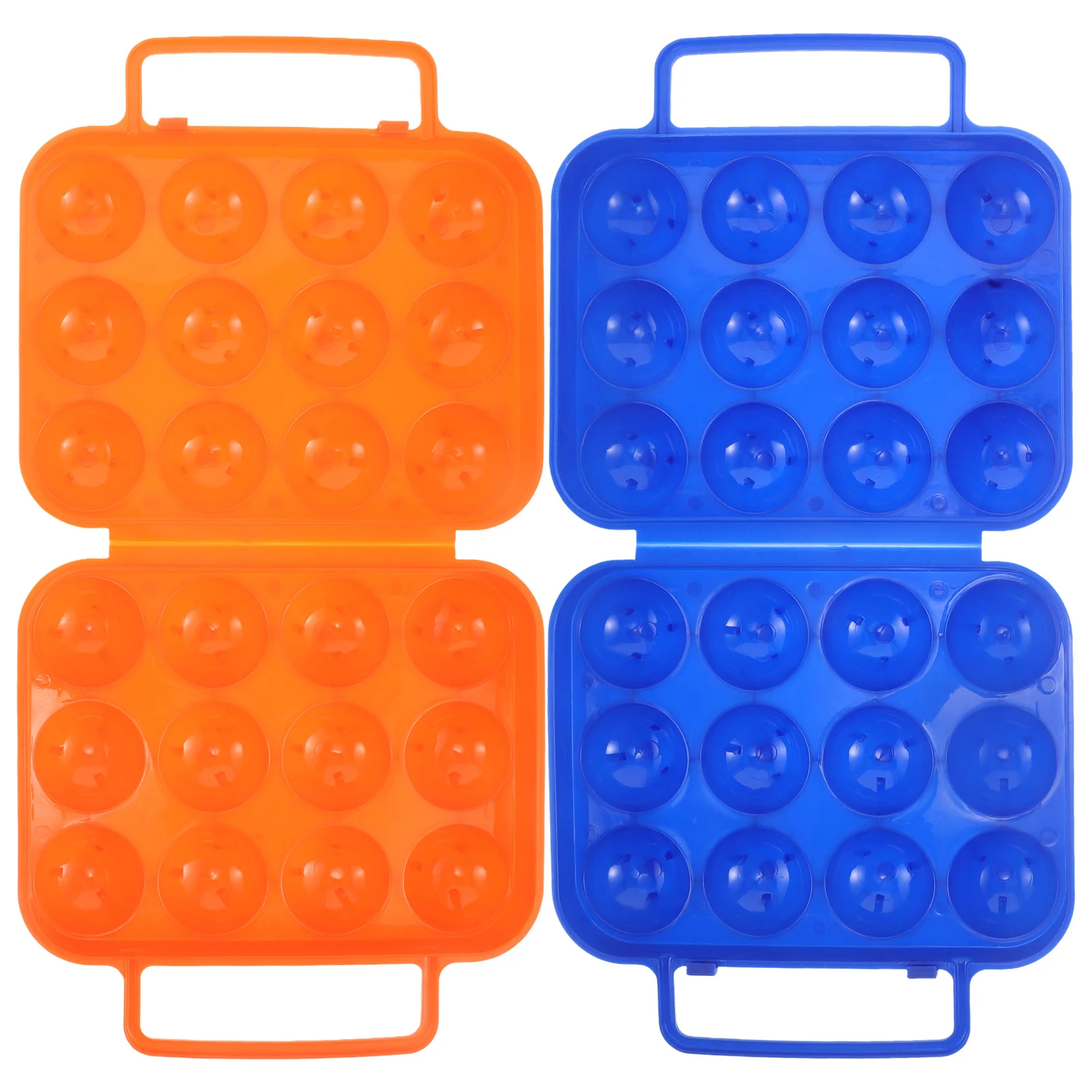 

2 Pcs Egg Protection Box Cartons Reusable Organizer for Refrigerator Container Camping Empty Plastic