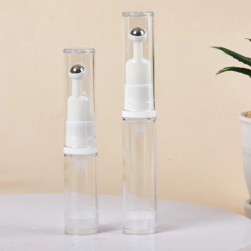 5/10ml Liquid Foundation Refillable Bottles Cosmetics Eye Cream Roller Ball Vacuum Bottle Travel Portable Empty Glass Bottle