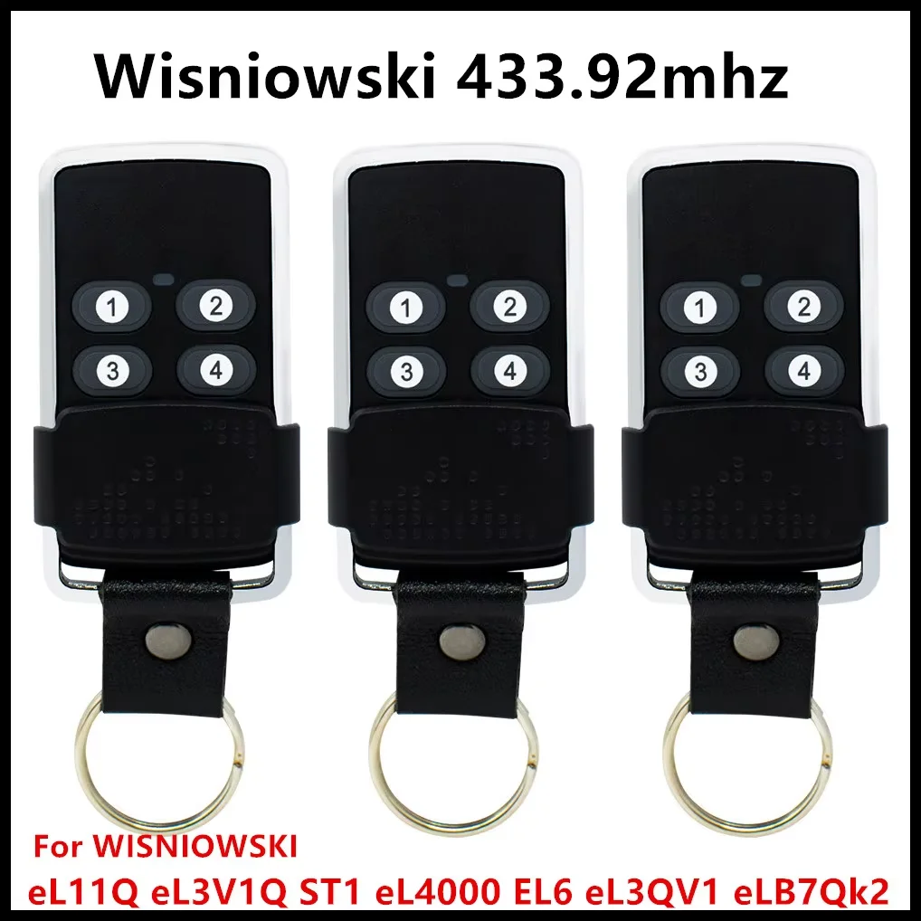 WISNIOWSKI 파일럿 차고 문짝 리모컨, 433.92MHz 롤링 코드, Wisniowski 게이트 컨트롤러 키체인, 433.92MHz, 1-10 개