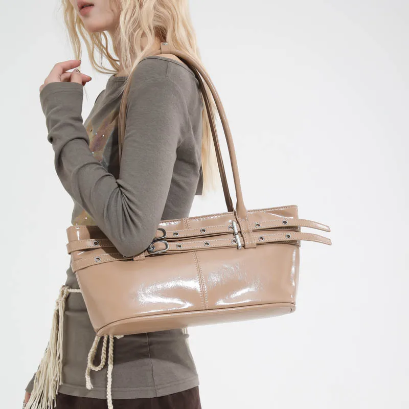 

Сумка через плечо в корейском стиле 2025 года, шикарная женская сумка с верхней ручкой, нишевая сумка «день-ночь», минималистичная сумка через плечо, текстурированный слинг