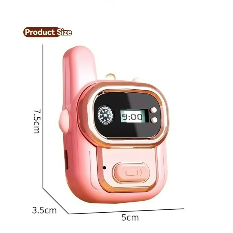 어린이 워키 토키 무선 시계 라이트 USB 충전 학교 야외 인터폰 어린이 교육 장난감 선물 소년 소녀