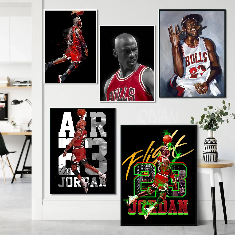 M-Michael Jordan Poster Paper Print Home Living Room Bedroom Entrance Bar Cafe Art Painting Decoration