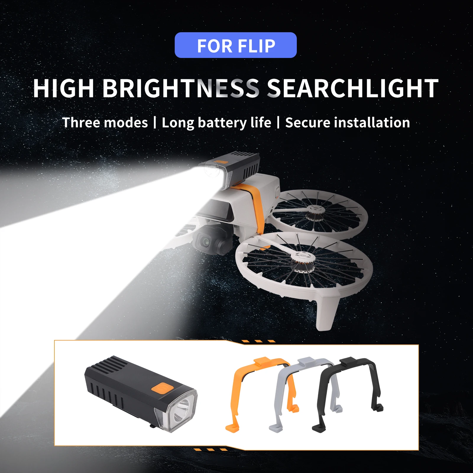 for FLIP Searchlights and Night Navigation Lights with 3 Adjustable Modes Drone Camera Accessories