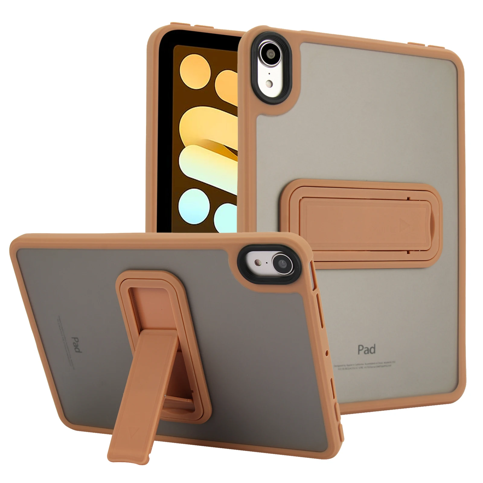 Matowe etui z podstawką do iPada Air Pro Mini 4 5 6 7 8 9 10 generacji 10.2 10.9 11 12.9 13 cali 2025 A16, twarda obudowa z funkcją podstawki — zdjęcie 2