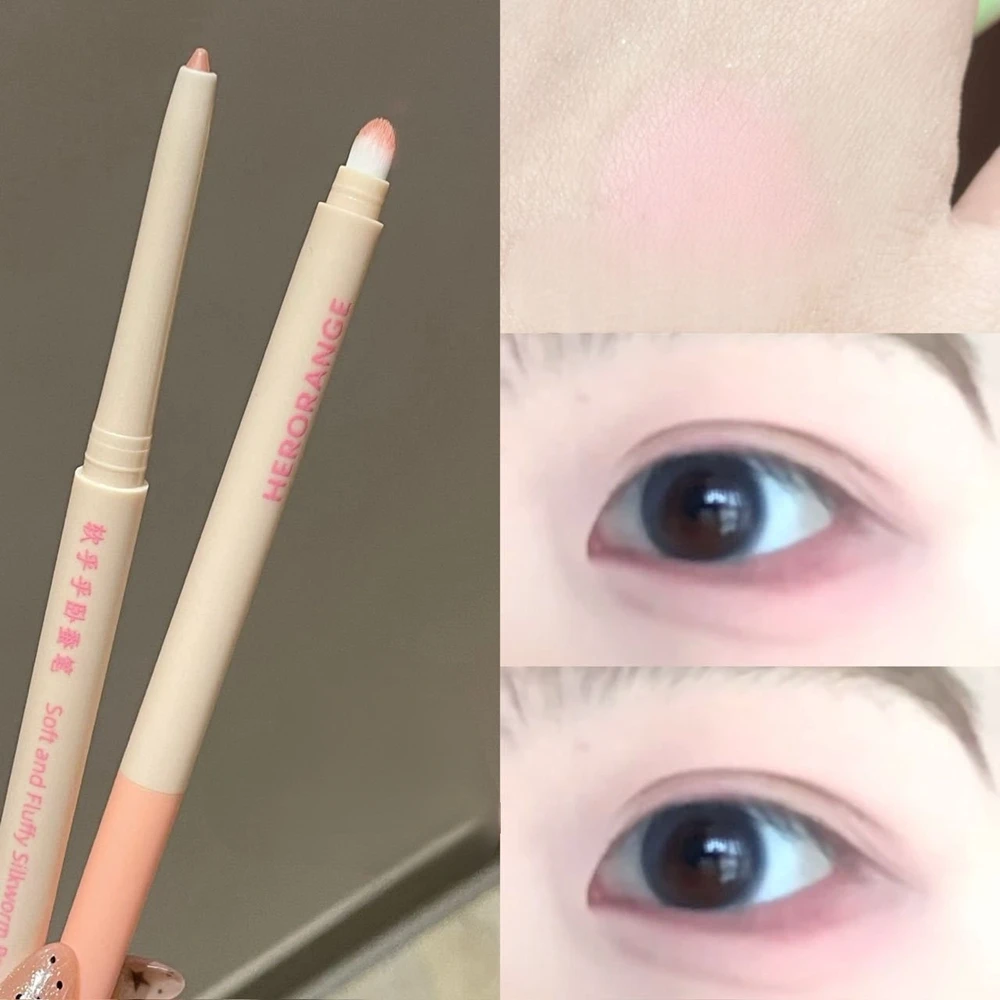 Mat Oranje Bruin Liggende Zijderups Oogschaduw Potlood Champagne Glitter Lagere Eyeliner Pen Verhelderende Crème Highligher Oogmake-up