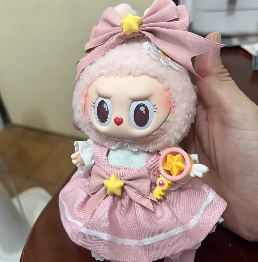 For Labubu V2 V1 Plush Idol Clothes Outfit Accessories  Rabbit Officer&Versatile Sakura cosplay Kid Toy Girl Gift Labubu ropa