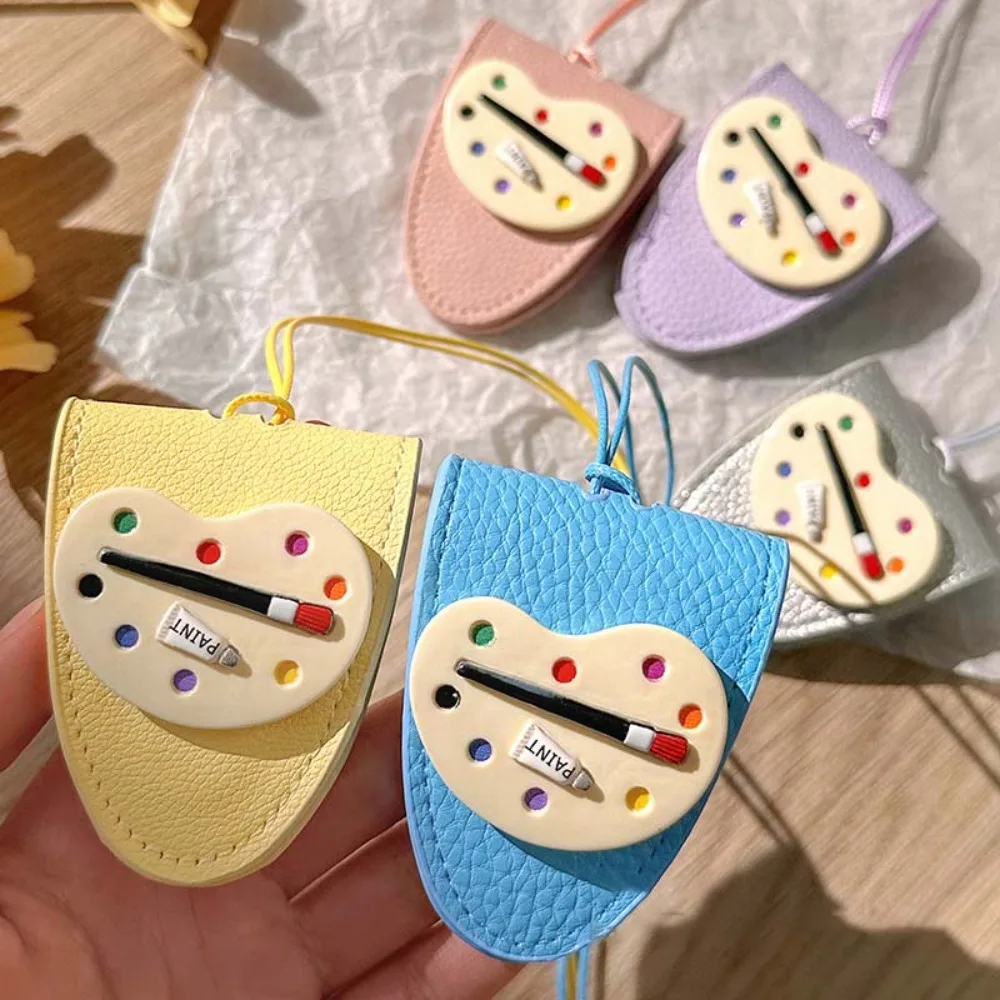 

Anti-lost Hanging Neck Glasses Clip Dopamine Palette Leather Sunglasses Storage Necklace Lightweight Creative