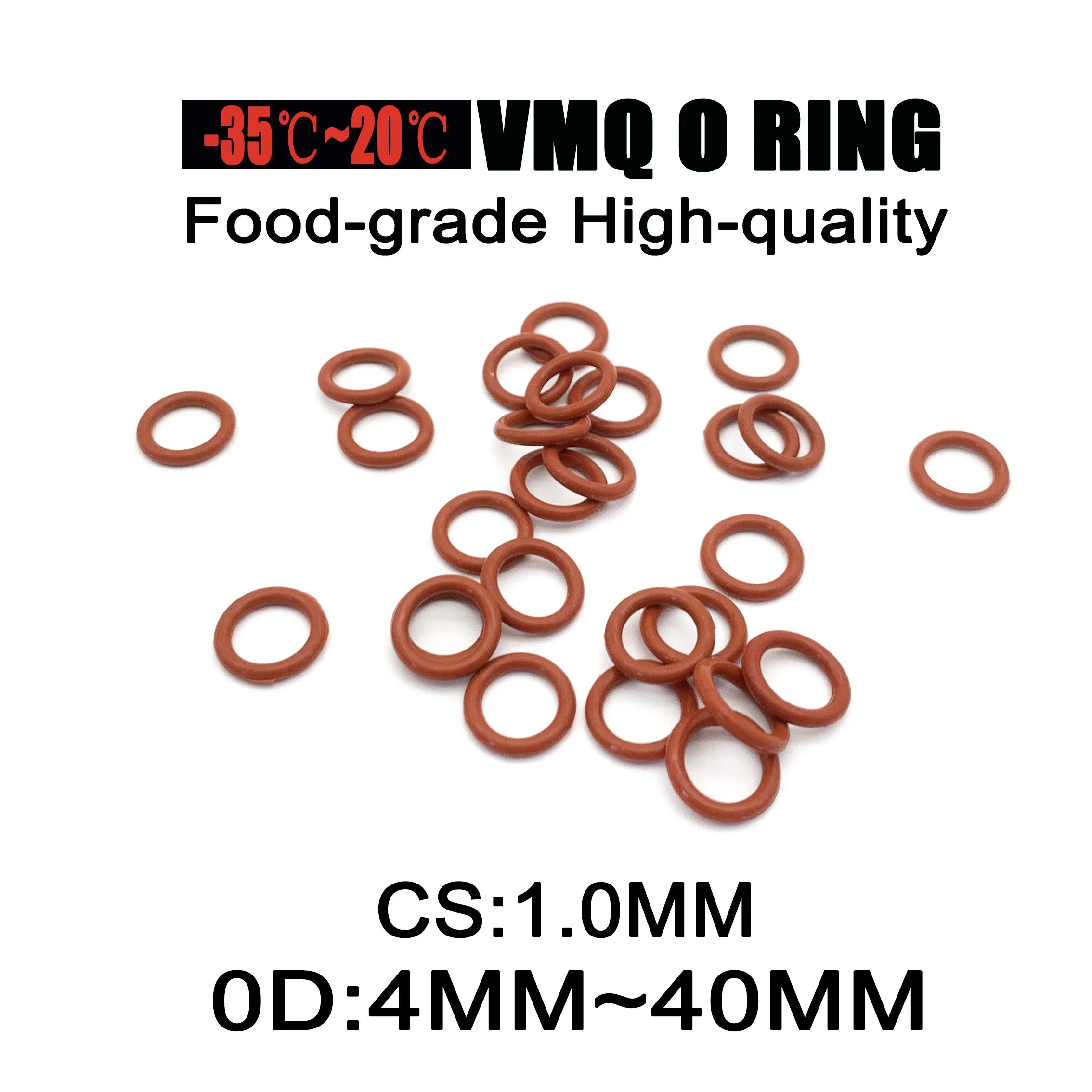 100 Pcs Red Vmq Sil…