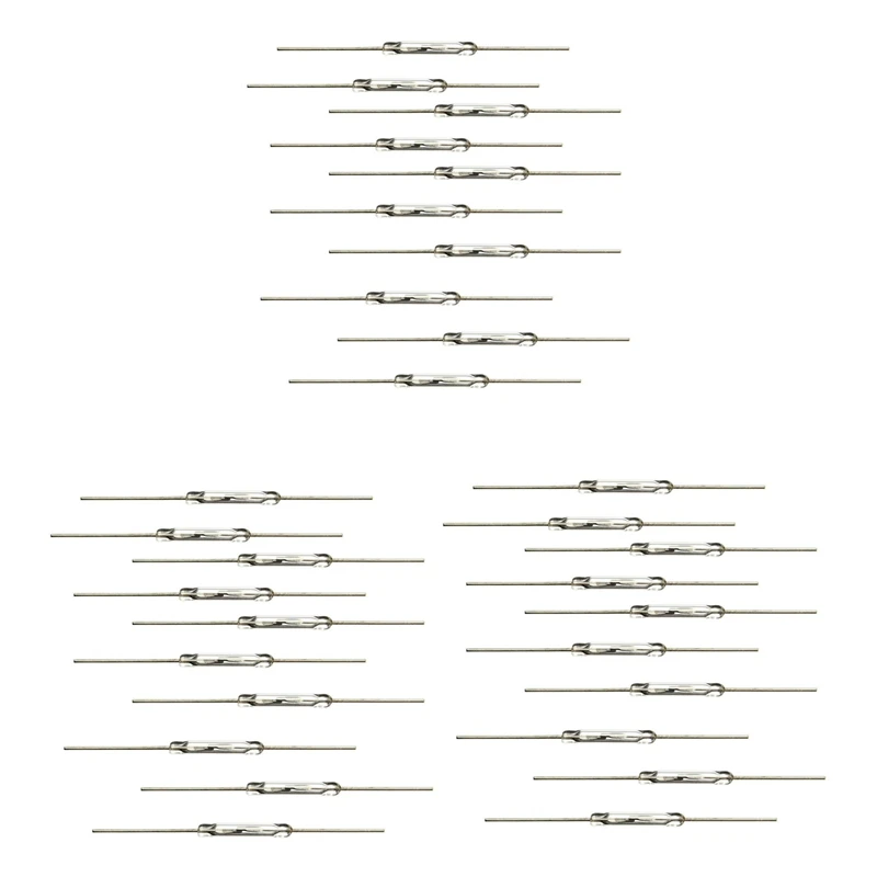 30 Pcs Reed Contact 14มม.X 2มม.ขนาดเล็ก Reed Contact Reed Switch ความยาว44มม.